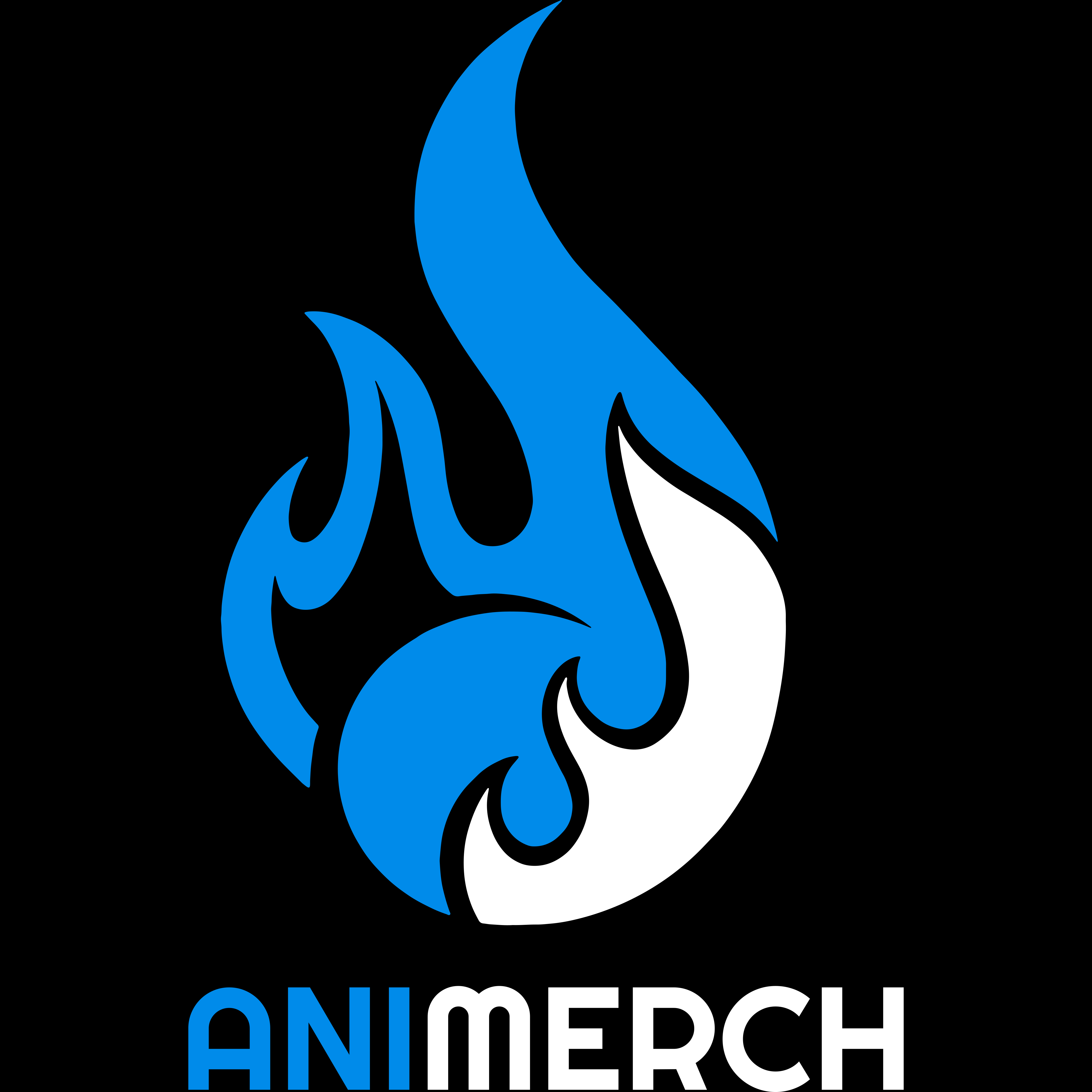 Logo Animerch  čtverec - modro bílá (RGB)